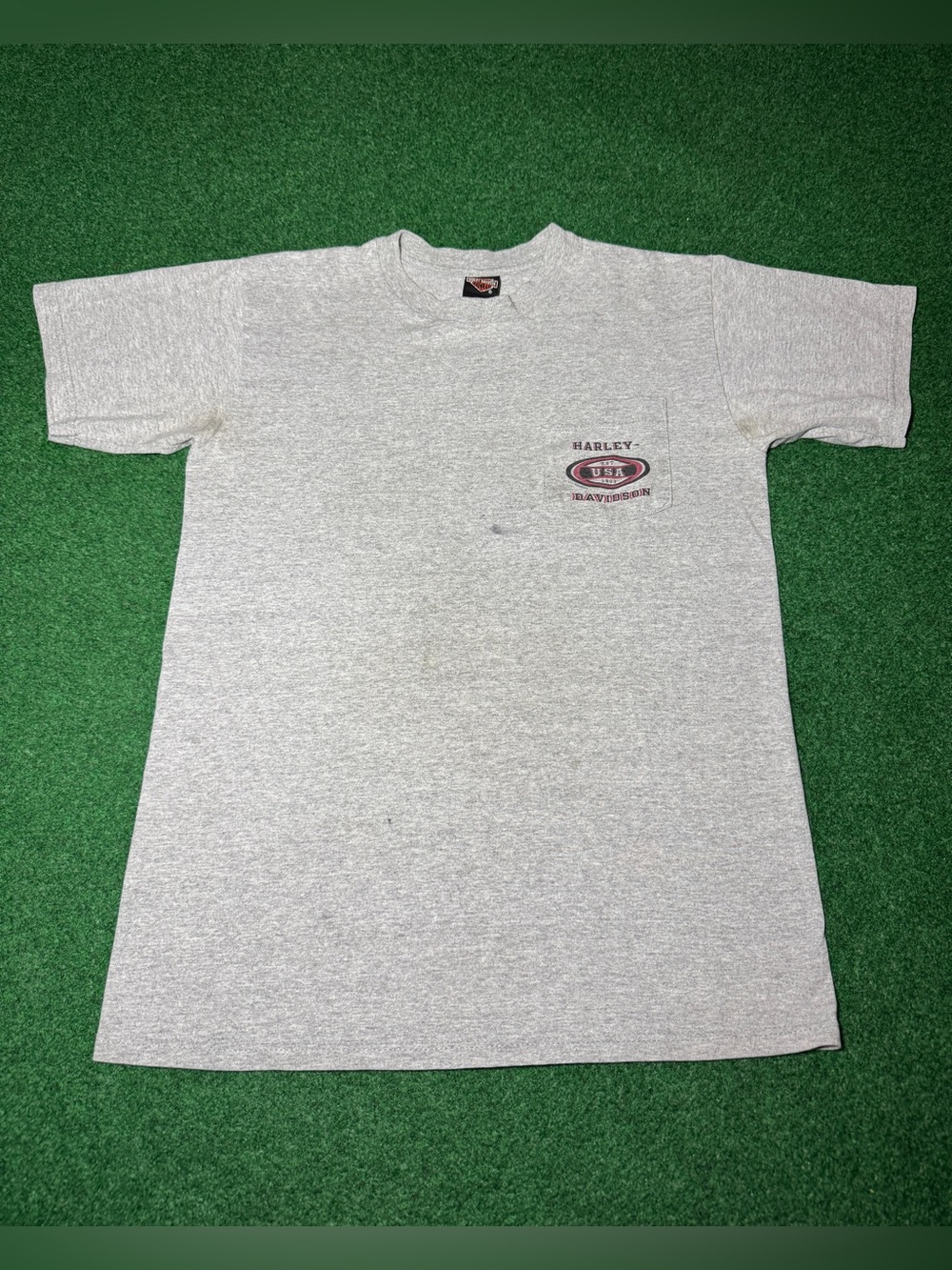 Harley Davidson Pocket T Shirt Medium Vintage Y2K Xenia Ohio Biker Motorcycle